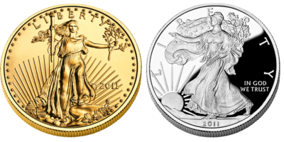 GOLD AND SILVER EAGLES